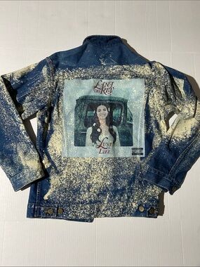 Bleach Art -Pop Art Jean Jacket with Lana DelRae
 “Lust for Life” Graphic